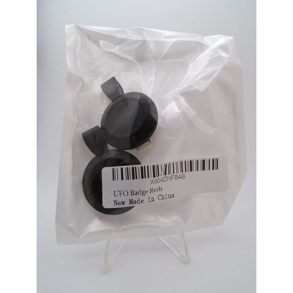 Benfei X004DNFB4B UFO Badge Reels 2 Pack Black Retractable ID Reels